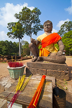 Buddha statue on the Terrace of the Leper King, Angkor, UNESCO World Heritage Site, Siem Reap, Cambodia, Indochina, Southeast Asia, Asia