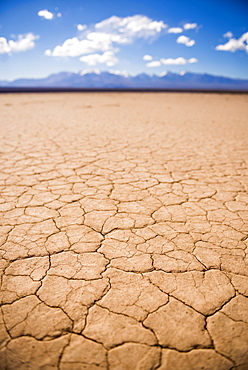 El Barreal Blanco de la Pampa del Leoncito, a dried river bed at Barreal, San Juan Province, Argentina, South America