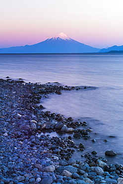 Osorno Volcano (Volcan Osorno) and Llanquihue Lake, Puerto Varas, Chile Lake District, Chile, South America