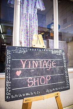 Vintage clothes shop at Broadway Market, Hackney, London, England, United Kingdom, Europe