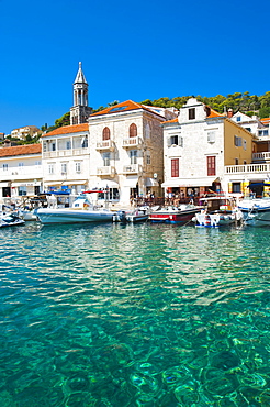 Adriatic Sea, Hvar town centre, Hvar Island, Dalmatian Coast, Croatia, Europe 