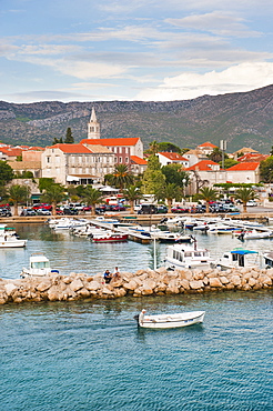 Orebic Harbour, where the ferry leaves mainland Croatia for Korcula Island, Dalmatian Coast, Adriatic, Croatia, Europe 