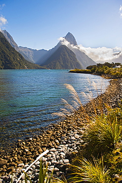 Mitre Peak, Milford Sound, Fiordland National Park, UNESCO World Heritage Site, South Island, New Zealand, Pacific 