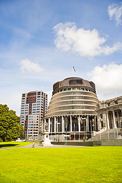 Beehive, the New Zealand Parliament Buildings, Wellington, North Island, New Zealand, Pacific 