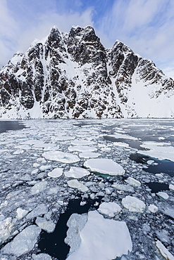 Ice floes choke the waters of the Lemaire Channel, Antarctica, Polar Regions