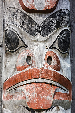 Totem pole at Gwaii Haanas National Park Reserve and Haida Heritage Site, British Columbia, Canada, North America