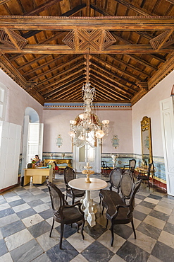 Interior view of the Museo de Arquitectura Colonial in the town of Trinidad, UNESCO World Heritage Site, Cuba, West Indies, Caribbean, Central America