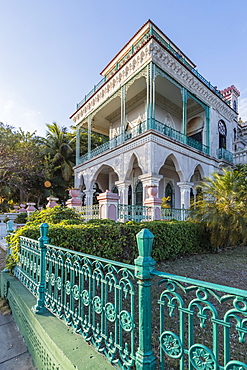 Exterior view of Palacio de Valle (Valle's Palace), Punta Gorda, Cienfuegos, Cuba, West Indies, Caribbean, Central America