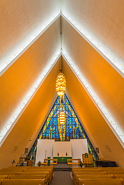 The Arctic Cathedral (Tromsdalen Church) (Tromsoysund Church), Tromso, Norway, Scandinavia, Europe 