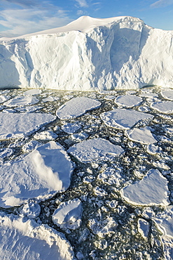 Sea ice mixed with brash ice near Pleneau Island, western side of the Antarctic Peninsula, Southern Ocean, Polar Regions