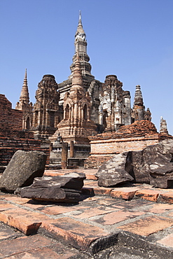 Temple in Sukhothai Historical Park UNESCO World Heritage Site, Sukothai Province, Thailand, Asia