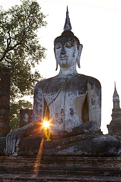 Buddha at a temple in Sukhothai Historical Park UNESCO World Heritage Site, Sukothai Province, Thailand, Asia