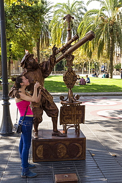 Street Artist at the Ramblas, Barcelona, Spain