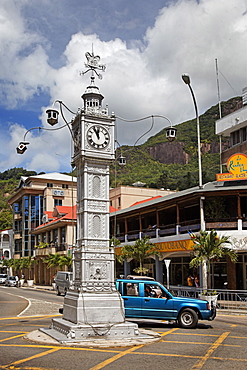 Clock tower, Victoria, Island of Mahe, Seychelles, Indian Ocean, Africa