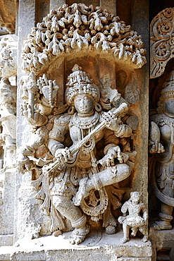 Hindu god, Chennakesava Temple, Somanathapura, Karnataka, India