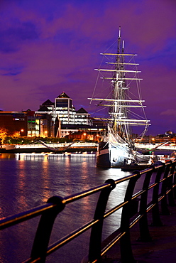 view from the Docklands over Liffey River, Dublin, Ireland