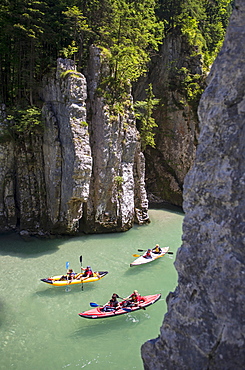 Through the Duck Hole Canyon, Koessen, Tirol, Austria, Tyrolio Ache River, Border between Austria and Germany