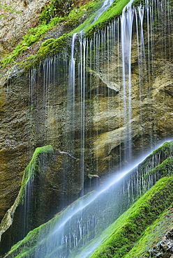 Waterfall, Wimbachklamm, National Park Berchtesgaden, Berchtesgaden, Berchtesgaden range, Upper Bavaria, Bavaria, Germany