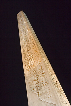 Luxor Temple Obelisk at Night, Luxor, Egypt