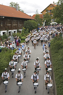 Procession in Tradional Costumes, Konigsdorf, Upper Bavaria, Germany