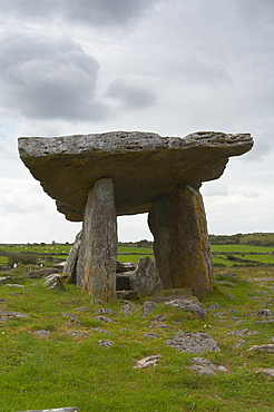 outdoor photo, The Burren: Poulnabrone Megalithic Tomb, County Clare, Ireland, Europe