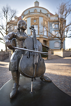 Musikantenbrunnen in the old town of Donaueschingen, Schwarzwald-Baar-Kreis, Baden-Württemberg, Germany