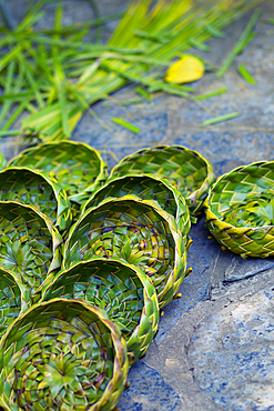 Braided basket made of leaves in Viñales, Cuba