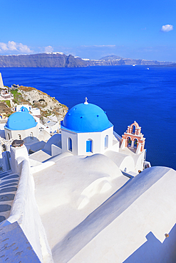 Oia village, elevated view, Oia, Santorini, Cyclades Islands, Greece