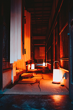 Gaze at a temple site in Kyoto, Japan