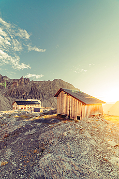 Sunrise at the Totalphütte, Rätikon, Vorarlberg, Austria, Europe