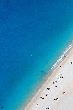 Myrtos beach is considered to be one of the most beautiful beaches on the island of Kefalonia. It is located on the west coast of the Ionian Islands, Greece