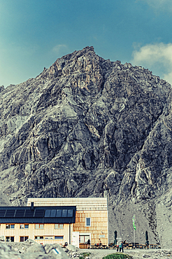 Totalphütte at Lünersee, Vorarlberg, Austria, Europe