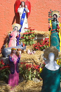 Nativity scene in a court yard of the national palace of Mexico City, Mexico D.F., Mexico