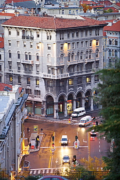 View over Via della Ginastica, Trieste, Friuli Venezia-Giulia, Upper Italy, Italy