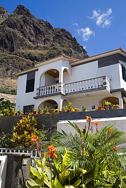 House with flowers, Paul do Mar, Madeira, Portugal