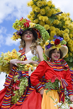 Floral Float at the Madeira Flower Festival Parade, Funchal, Madeira, Portugal