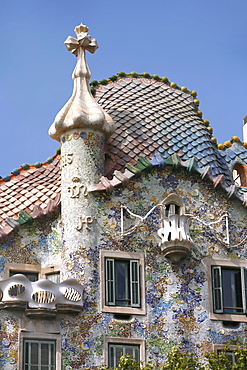 Gaudi's Casa Batllo, Passeig de Gracia, Barcelona, Catalonia, Spain