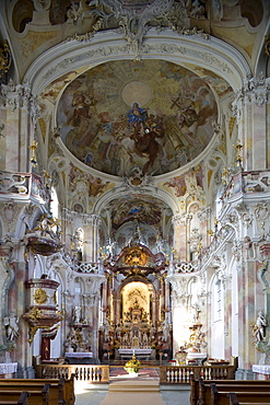 Pilgrimage church Birnau, Birnau cathedral at Lake Constance, near Uhldingen-Muehlhofen, Baden-Wuerttemberg, Germany, Europe