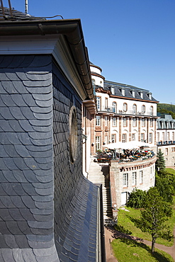 Terrace of Hotel Buehlerhoehe, Buehl, Black Forest, Baden-Wuerttemberg, Germany