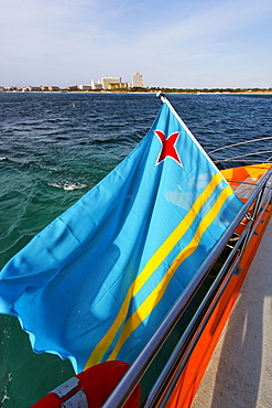 Aruba, Palm Beach, West Indies, Dutch Carribean, Central America, Palm Pleasure CatamaranTrip, Aruba national flag