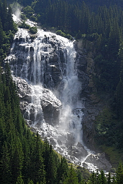 waterfall Grawa Wasserfall, Grawafall, Stubaier Alpen range, Stubai, Tyrol, Austria