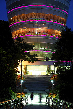 Illuminated view platform in Chongqing, China, Asia