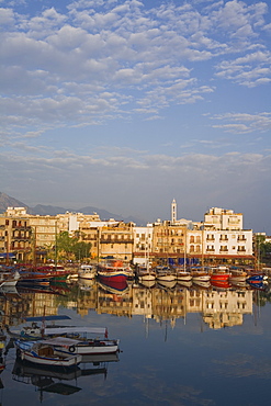 Kyrenia harbour, Reflection in the water, Kyrenia, Girne, North Cyprus, Cyprus