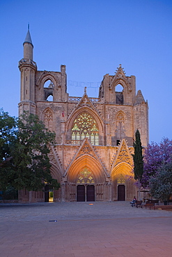 The Lala Mustafa Pasa Camii Mosque, originally known as the Saint Nicolas Cathedral and later as the Ayasofya, Saint Sophia, Mosque of Magusa, Famagusta, Gazimagusa, North Cyprus, Cyprus