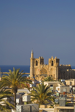 The Lala Mustafa Pasa Camii Mosque, originally known as the Saint Nicolas Cathedral and later as the Ayasofya, Saint Sophia, Mosque of Magusa, Famagusta, Gazimagusa, North Cyprus, Cyprus