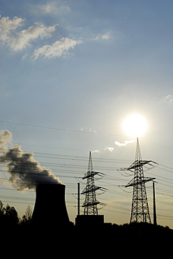 Isar II Nuclear Power Plant, Niederaichbach near Landshut, Lower Bavaria, Germany