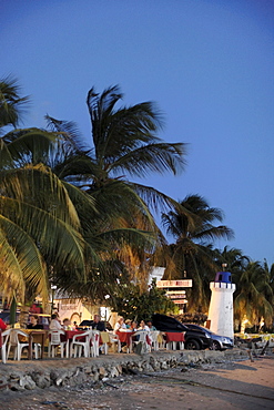 Open-air restaurant at promenade, Juangriego, Isla Margarita, Nueva Esparta, Venezuela