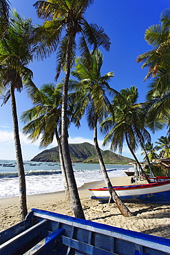 Fishing boats at Playa Galera, Juangriego, Isla Margarita, Nueva Esparta, Venezuela