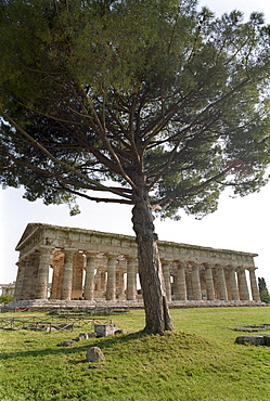 Temple of Hera, Archeological excavation in Paestum, Castellabate, Cilento, Italy