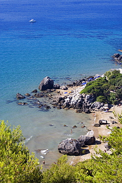 Beach Riva del Marchese near Porto Ercole at Monte Argentario, Maremma, Tuscany, Italy